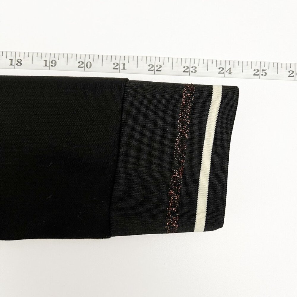 Mos Mosh Blake Celeb Blazer Womens EU 38 | US 6/8 Black Rib Knit Striped Cuffs - Picture 12 of 15